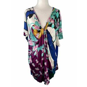 Perte by Krizia knot floral print top